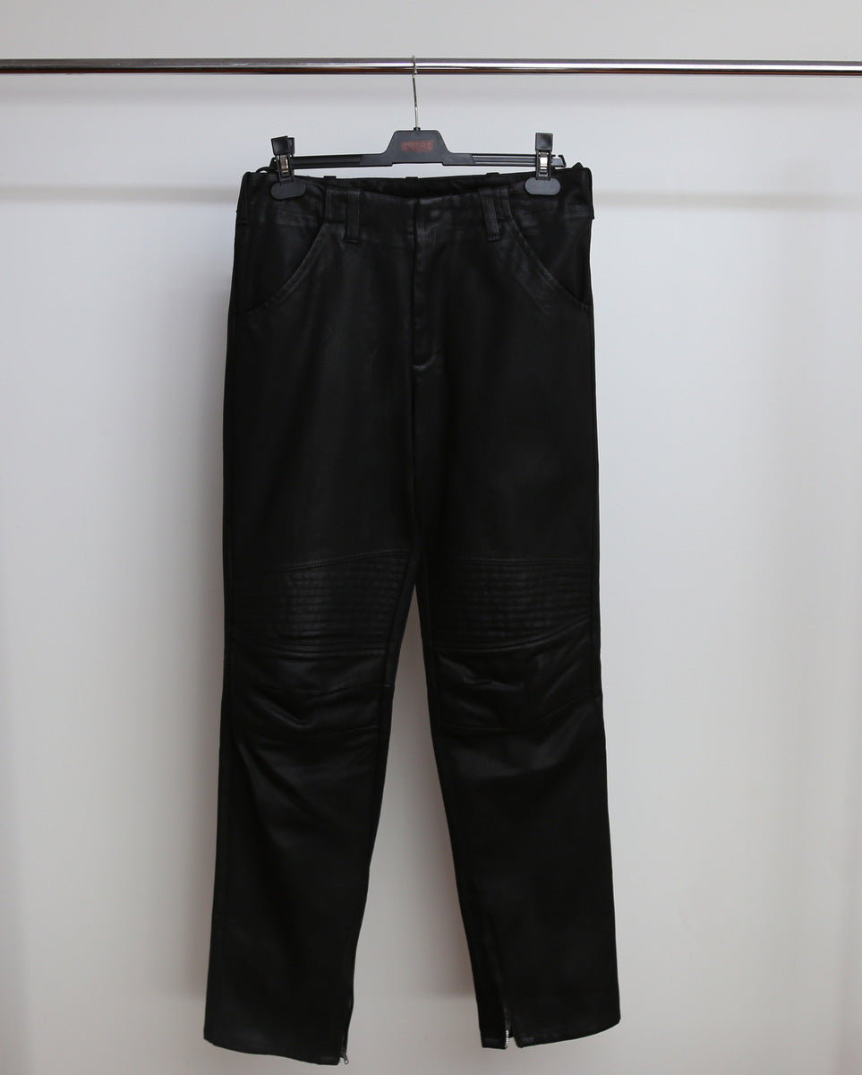 HELMUT LANG AW99/00 WAXED BIKER DENIM 46
