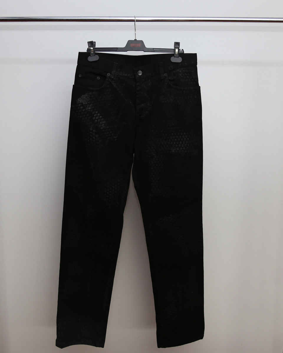 HELMUT LANG SS03 MELTED RUBBER JEANS 34