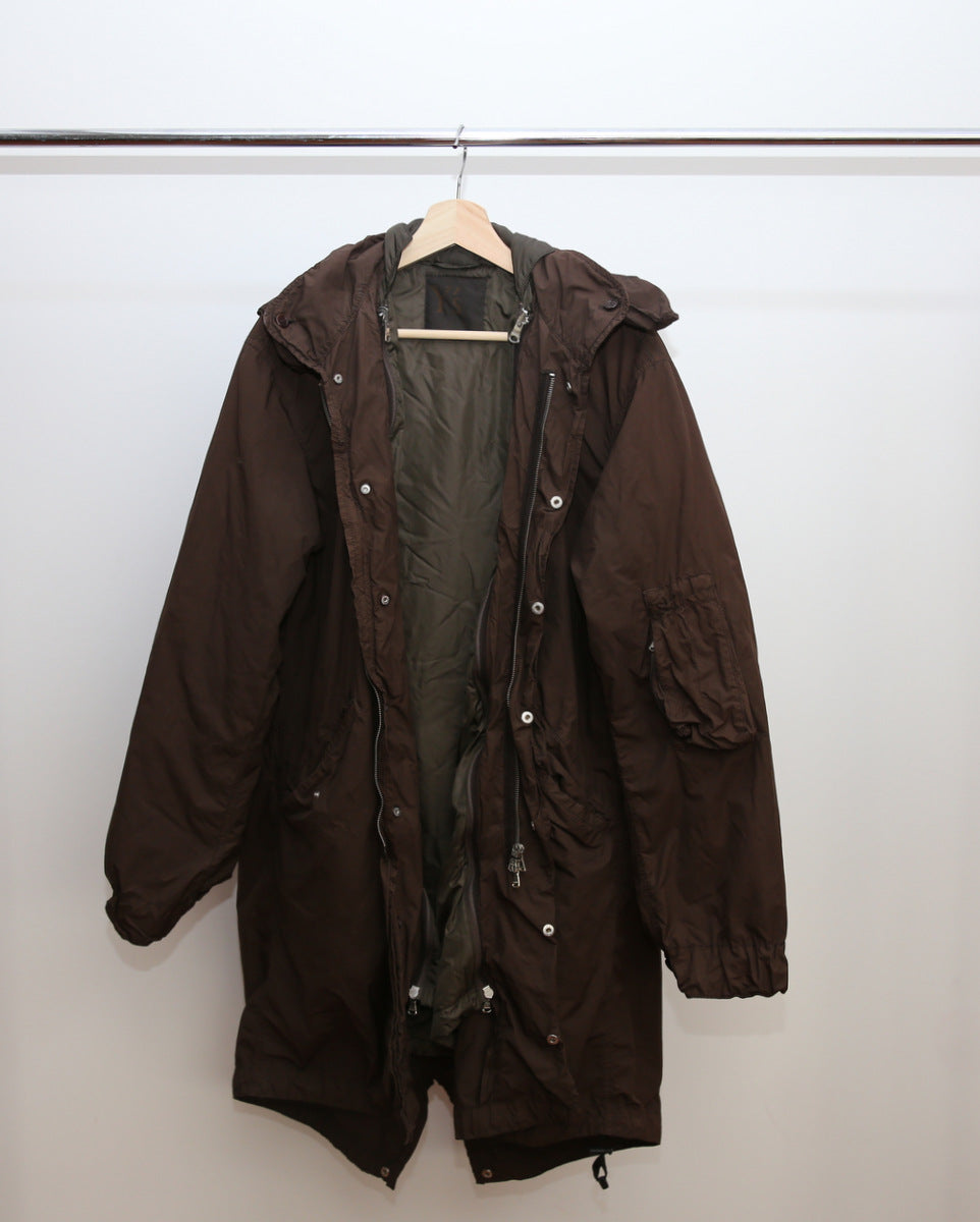 YOHJI YAMAMOTO Y'S BROWN FISHTAIL PARKA 1