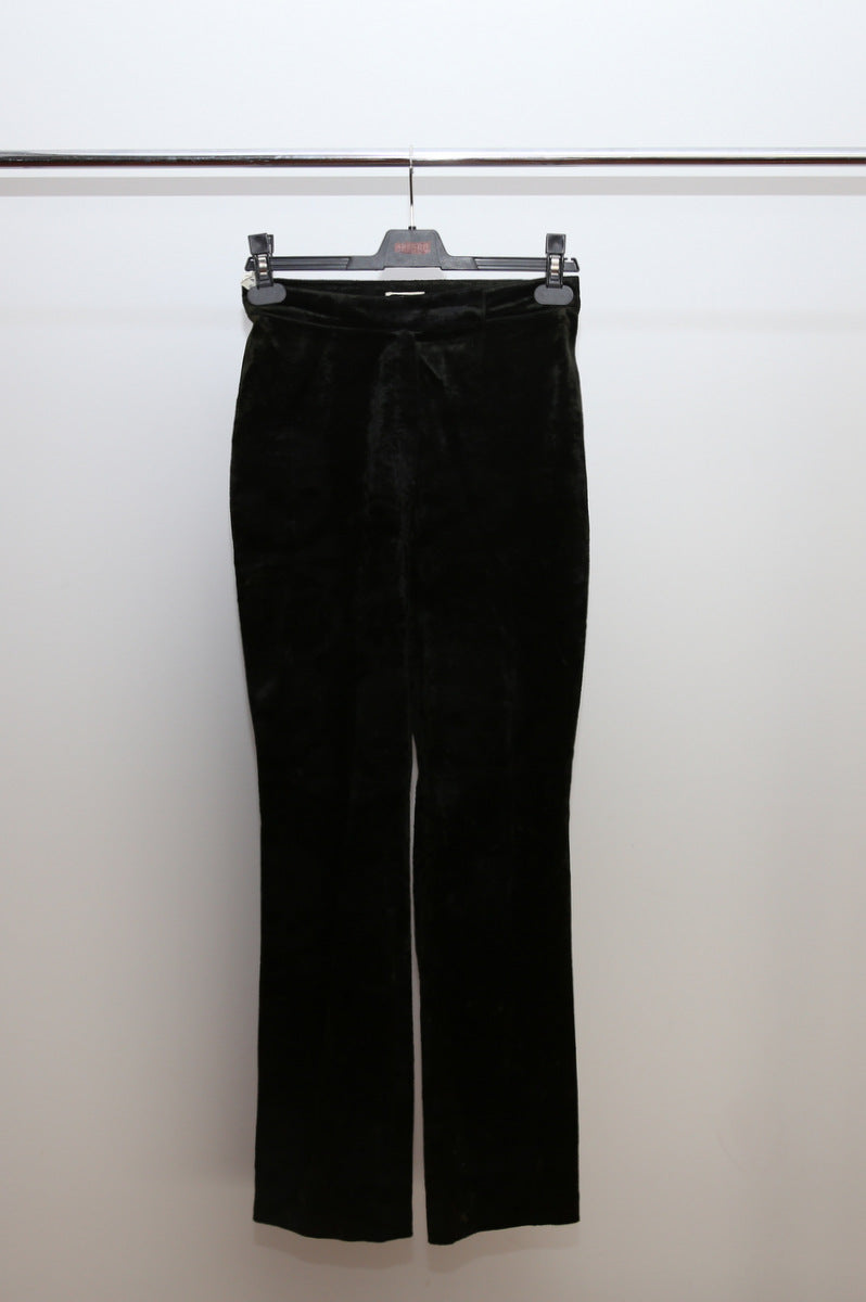 HELMUT LANG SS93 SKULL PRINT VELVET TROUSERS