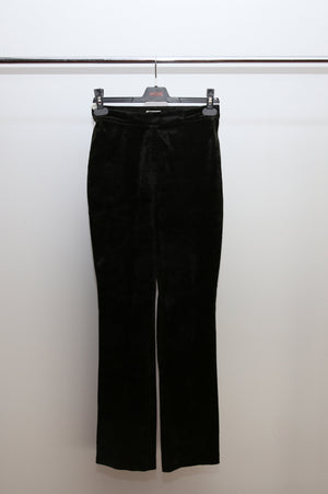 HELMUT LANG SS93 SKULL PRINT VELVET TROUSERS