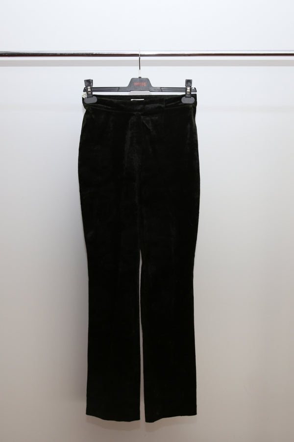 HELMUT LANG SS93 SKULL PRINT VELVET TROUSERS