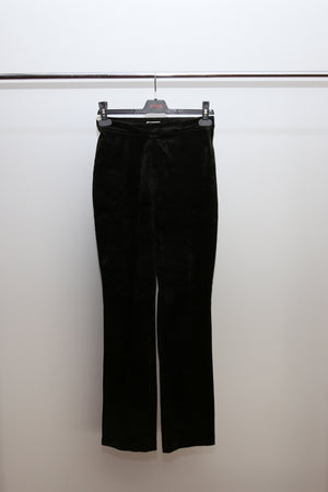 HELMUT LANG SS93 SKULL PRINT VELVET TROUSERS