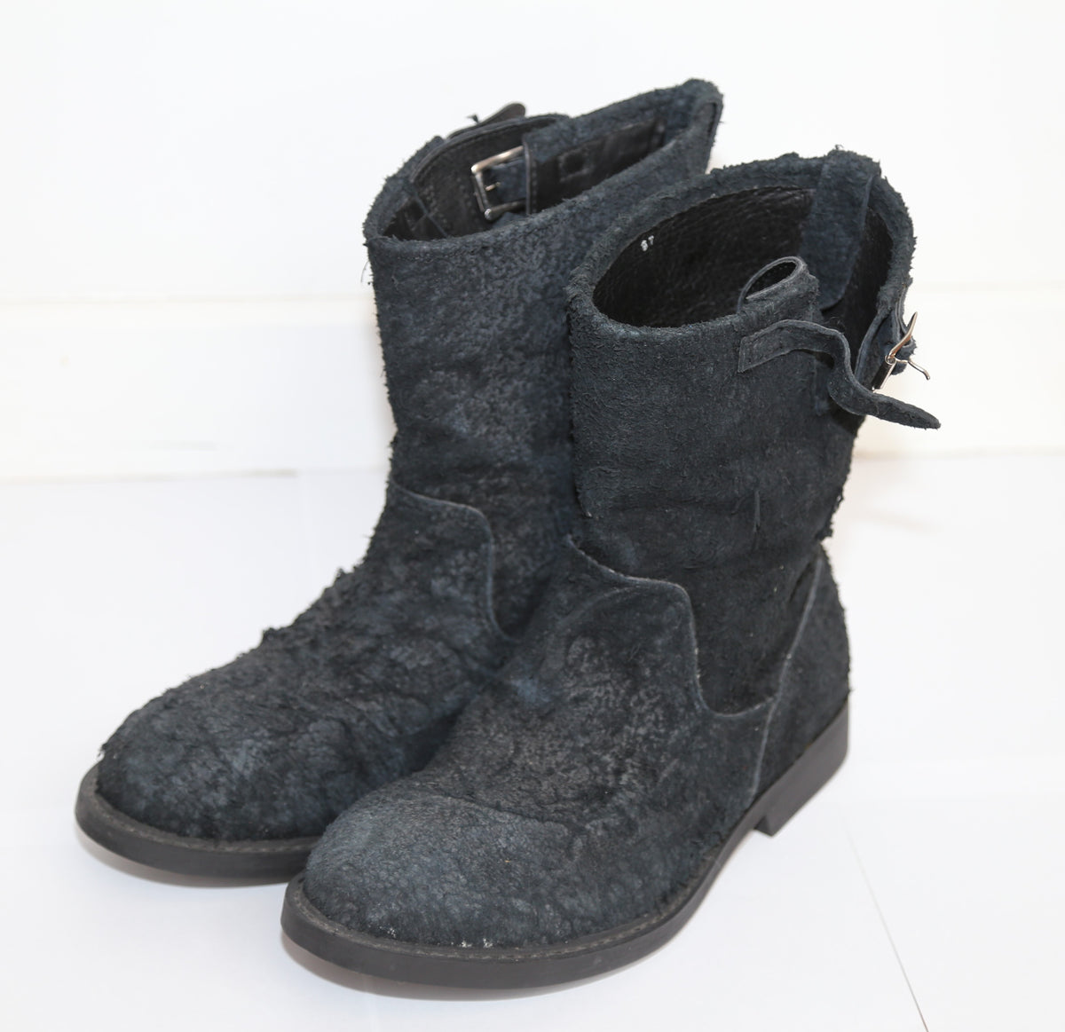 UNDERCOVER AW06/07 BURNT SUEDE ENGINEER BOOTS L
