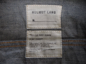 Helmut Lang 1 Pocket Denim Jacket with Leather Detail 2003 46