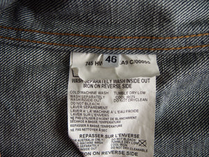 Helmut Lang 1 Pocket Denim Jacket with Leather Detail 2003 46