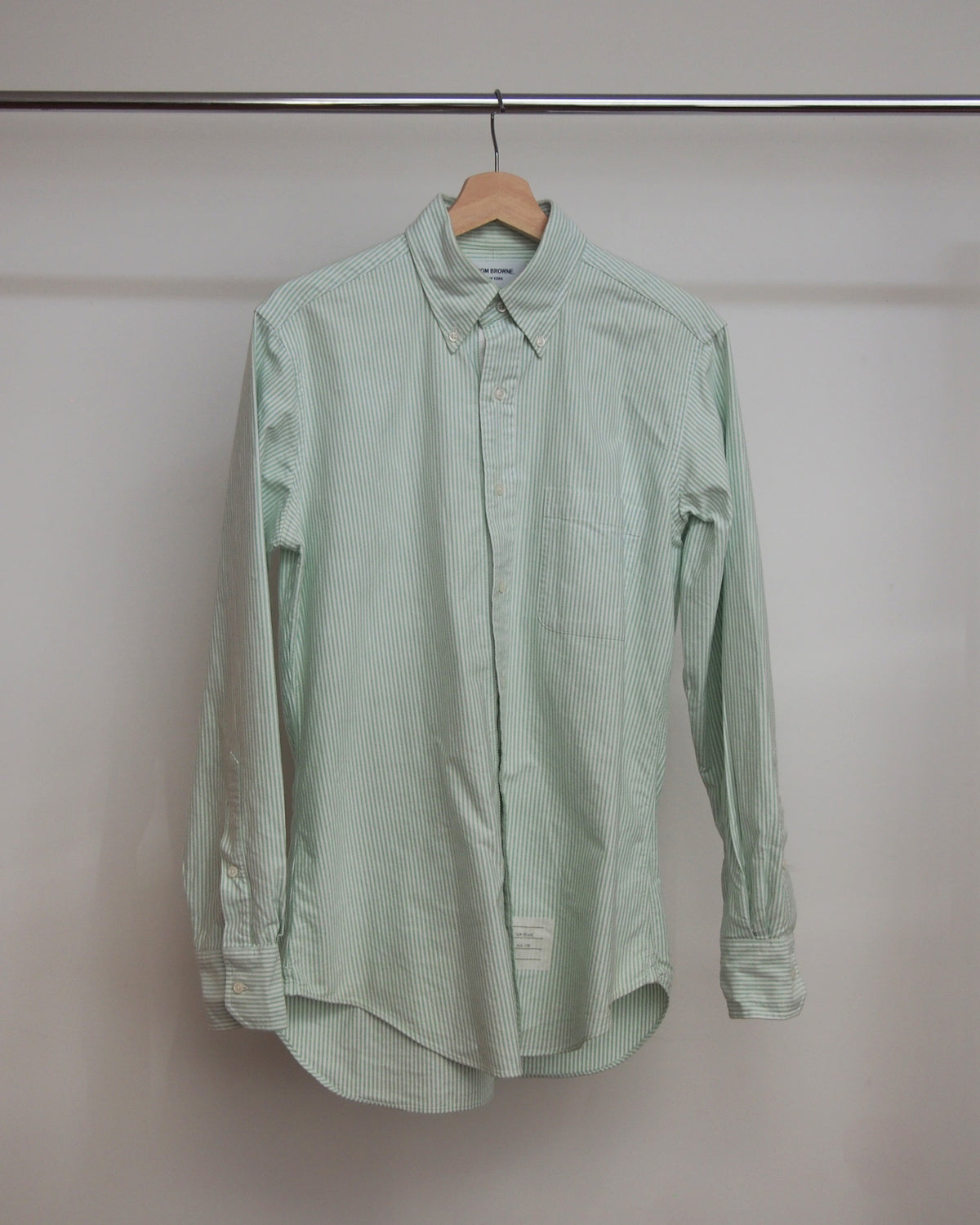 Thom Browne Green Stripe Oxford AW14 3