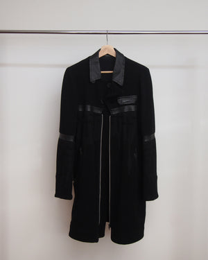 Undercover Wool Coat with Leather Details AW96